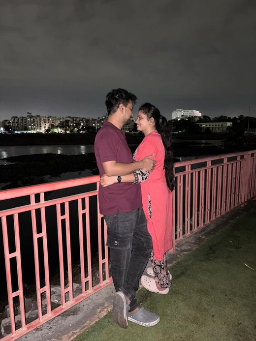 By the lake at night